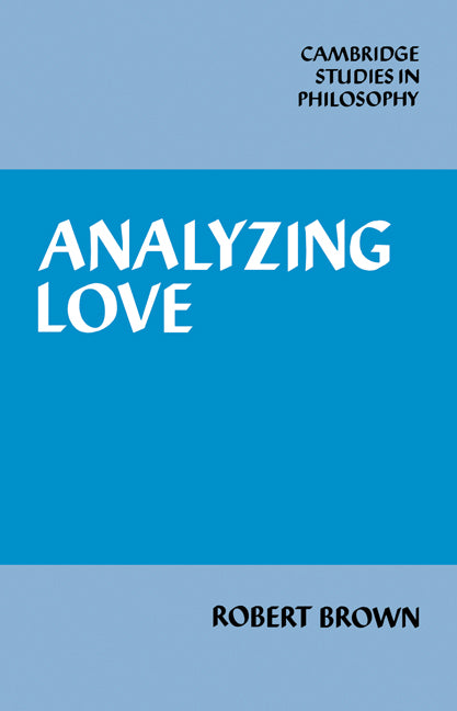 Analyzing Love (Paperback / softback) 9780521068444