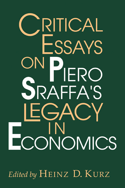 Critical Essays on Piero Sraffa's Legacy in Economics (Paperback / softback) 9780521081641