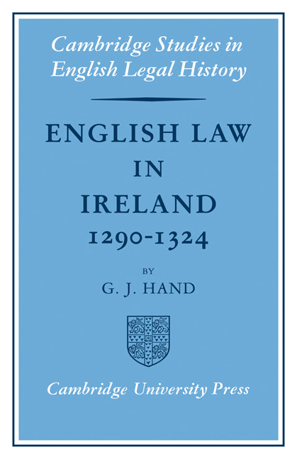 English Law in Ireland 1290–1324 (Paperback / softback) 9780521085380
