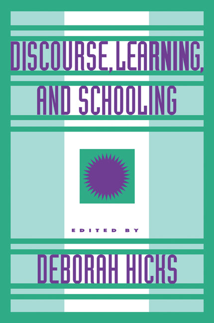 Discourse, Learning, and Schooling (Paperback / softback) 9780521087926