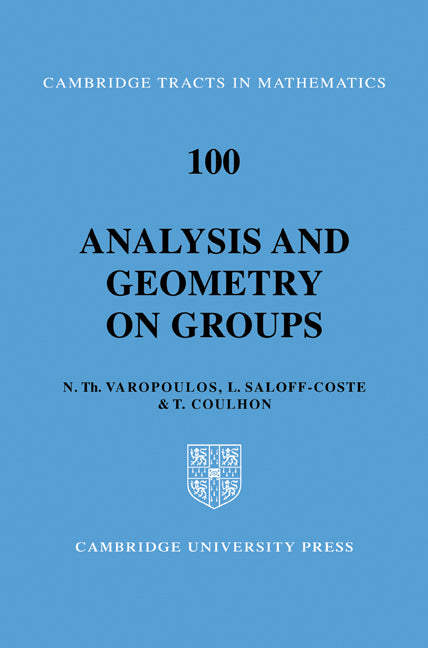 Analysis and Geometry on Groups (Paperback / softback) 9780521088015