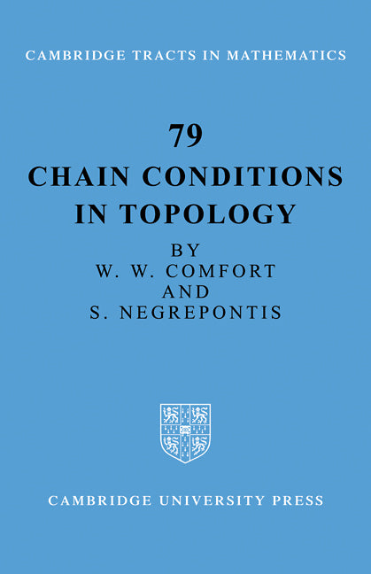 Chain Conditions in Topology (Paperback / softback) 9780521090629