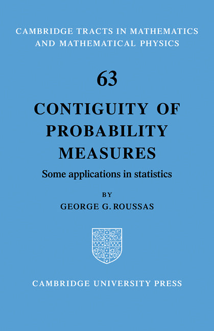 Contiguity of Probability Measures; Some Applications in Statistics (Paperback / softback) 9780521090957