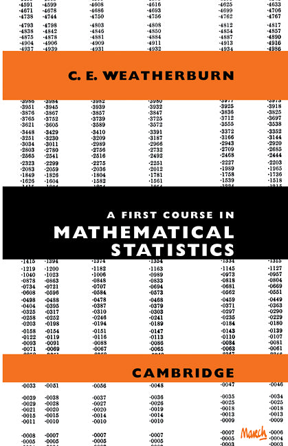 A First Course Mathematical Statistics (Paperback / softback) 9780521091589