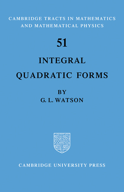 Integral Quadratic Forms (Paperback / softback) 9780521091817