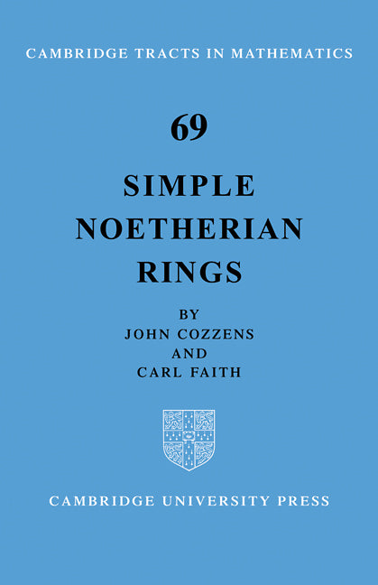 Simple Noetherian Rings (Paperback / softback) 9780521092999