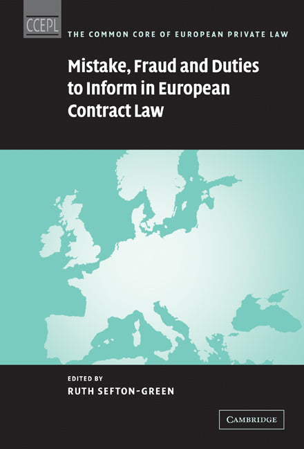 Mistake, Fraud and Duties to Inform in European Contract Law (Paperback / softback) 9780521093101