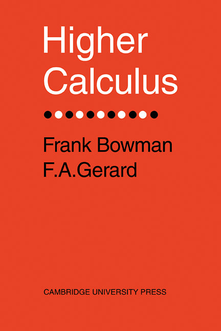 Higher Calculus (Paperback / softback) 9780521093354