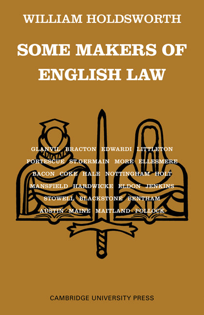 Some Makers of English Law (Paperback / softback) 9780521093583