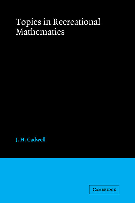 Topics in Recreational Mathematics (Paperback / softback) 9780521096201
