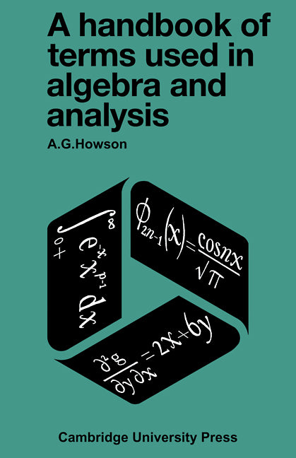 A Handbook of Terms used in Algebra and Analysis (Paperback / softback) 9780521096959