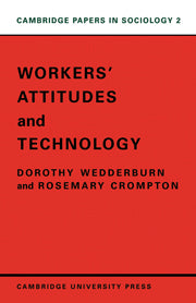 Workers' Attitudes and Technology (Paperback / softback) 9780521097116
