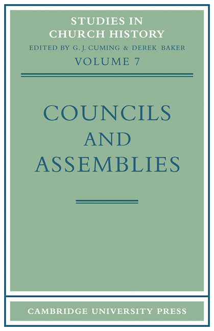 Councils and Assemblies (Paperback / softback) 9780521097673