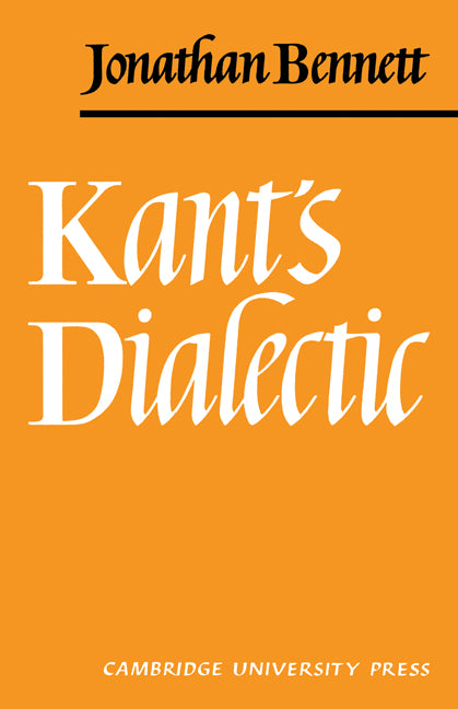 Kants Dialectic (Paperback / softback) 9780521098496