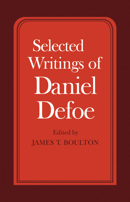 Selected Writings of Daniel Defoe (Paperback / softback) 9780521099318
