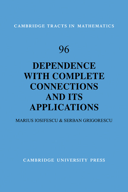 Dependence with Complete Connections and its Applications (Paperback / softback) 9780521101806