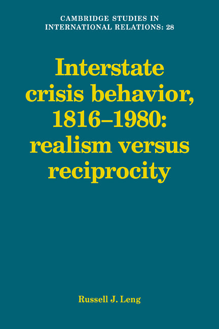 Interstate Crisis Behavior, 1816–1980 (Paperback / softback) 9780521102698