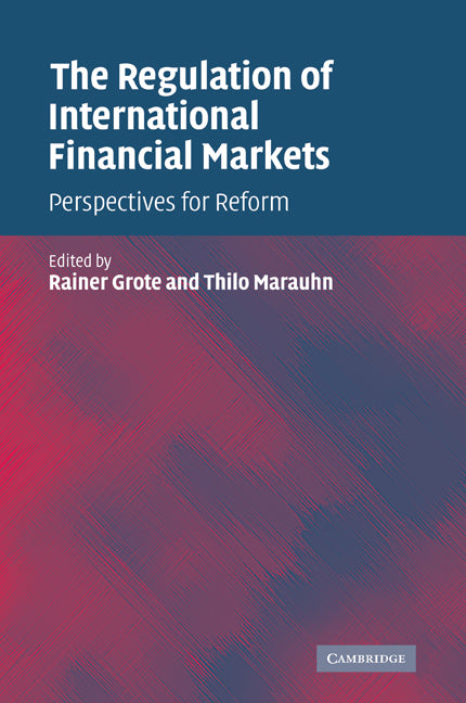 The Regulation of International Financial Markets; Perspectives for Reform (Paperback / softback) 9780521103794