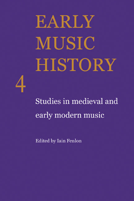 Early Music History; Studies in Medieval and Early Modern Music (Paperback / softback) 9780521104319