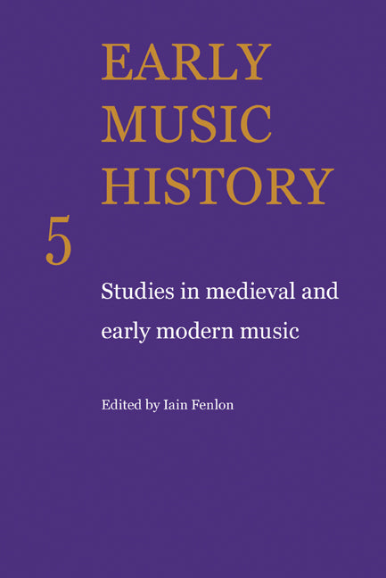 Early Music History; Studies in Medieval and Early Modern Music (Paperback / softback) 9780521104326