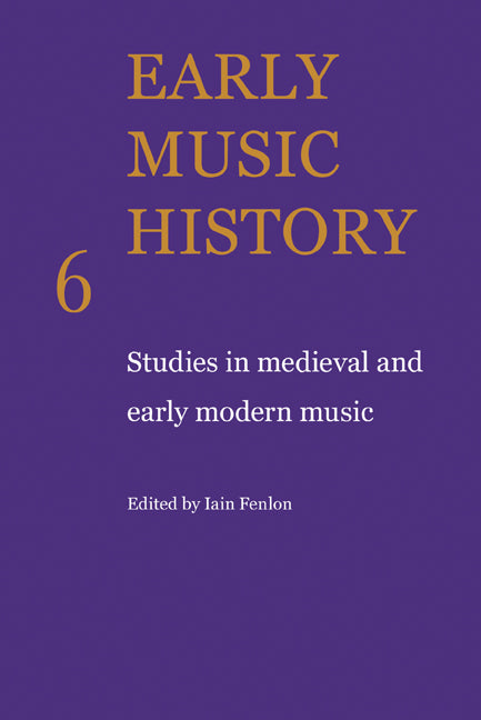 Early Music History; Studies in Medieval and Early Modern Music (Paperback / softback) 9780521104333