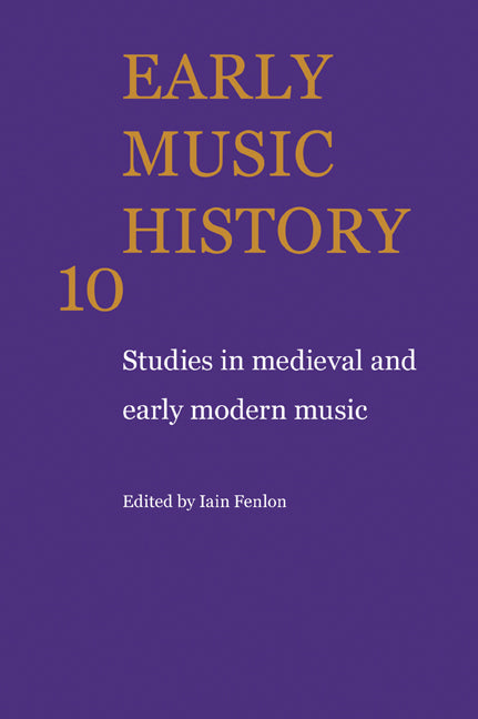 Early Music History; Studies in Medieval and Early Modern Music (Paperback / softback) 9780521104357