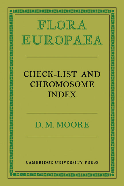 Flora Europaea Check-List and Chromosome Index (Paperback / softback) 9780521105736