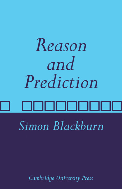 Reason and Prediction (Paperback / softback) 9780521108225