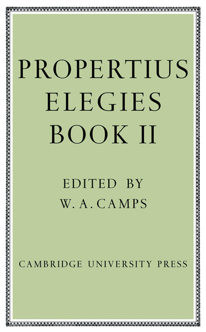 Propertius: Elegies; Book II (Paperback / softback) 9780521109475