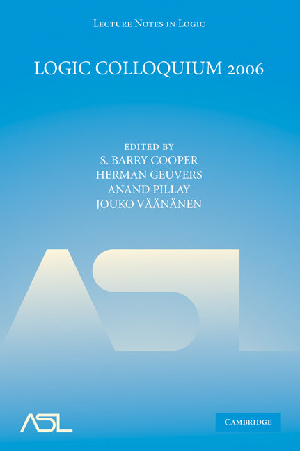 Logic Colloquium 2006 (Hardback) 9780521110815