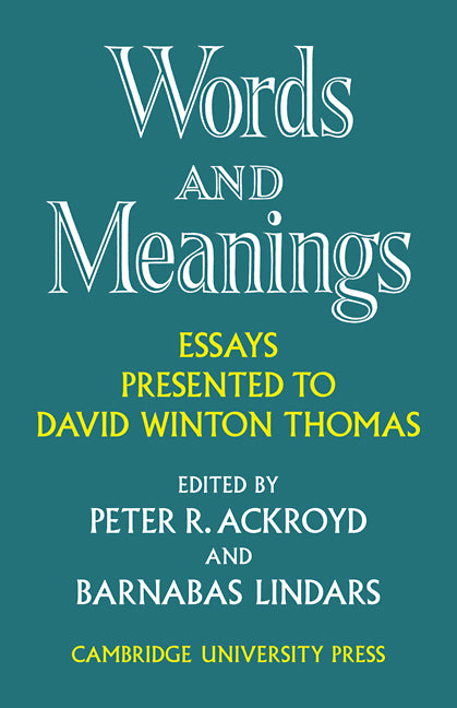 Words and Meanings (Paperback) 9780521112055
