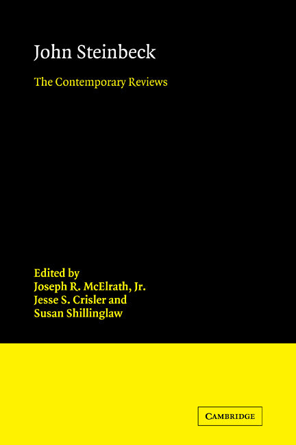 John Steinbeck; The Contemporary Reviews (Paperback) 9780521114097