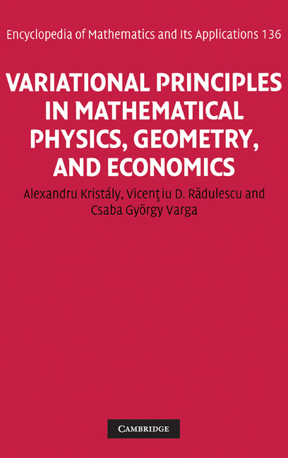 Variational Principles in Mathematical Physics, Geometry, and Economics; Qualitative Analysis of Nonlinear Equations and Unilateral Problems (Hardback) 9780521117821