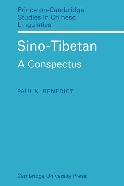 Sino-Tibetan; A Conspectus (Paperback) 9780521118071