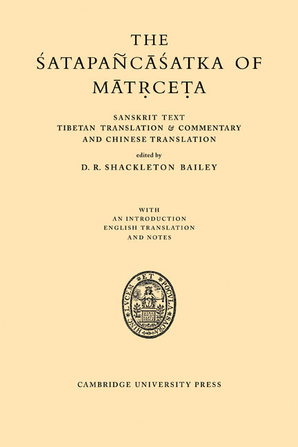 The Satapancasatka of Matrceta (Paperback) 9780521118149