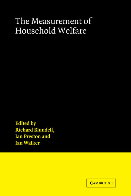 The Measurement of Household Welfare (Paperback) 9780521118897