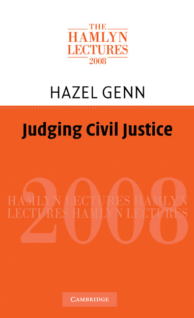 Judging Civil Justice (Hardback) 9780521118941