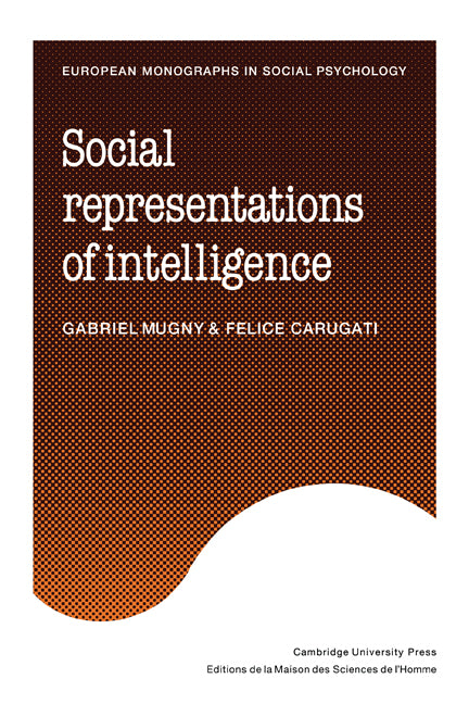 Social Representations of Intelligence (Paperback) 9780521124034