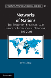 Networks of Nations; The Evolution, Structure, and Impact of International Networks, 1816–2001 (Hardback) 9780521198448