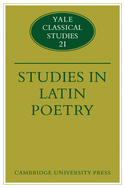 Studies in Latin Poetry (Paperback) 9780521124584