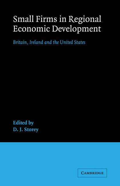 Small Firms in Regional Economic Development; Britain, Ireland and the United States (Paperback) 9780521125581