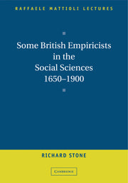 Some British Empiricists in the Social Sciences, 1650–1900 (Hardback) 9780521571456