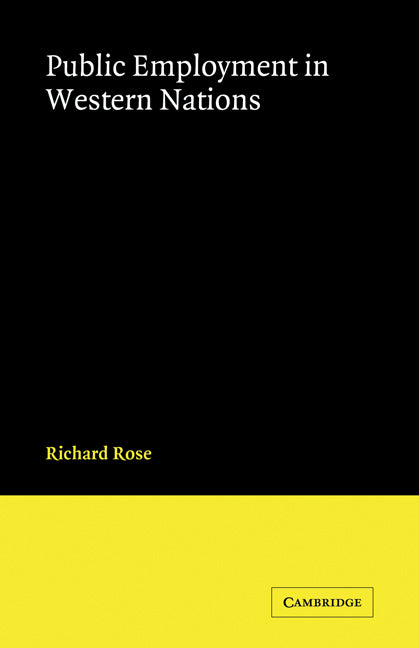 Public Employment in Western Nations (Paperback) 9780521128513