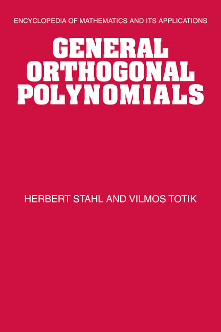 General Orthogonal Polynomials (Paperback) 9780521135047