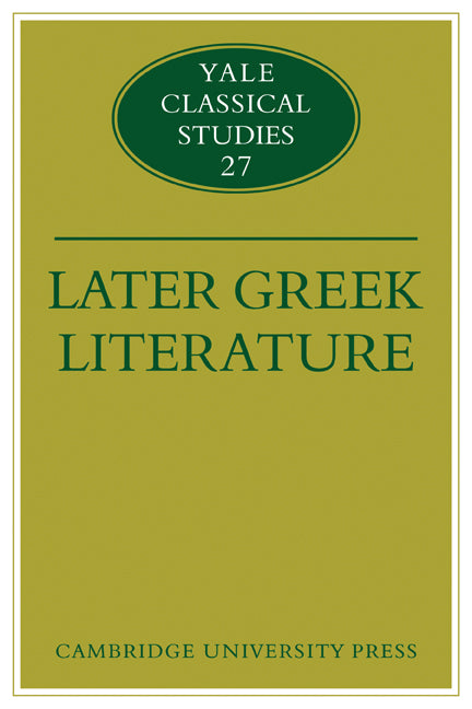 Later Greek Literature (Paperback) 9780521136228