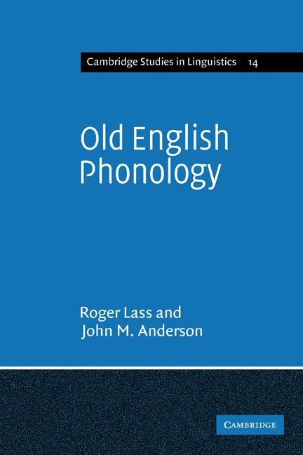 Old English Phonology (Paperback) 9780521136273