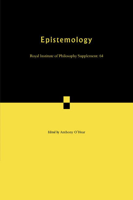 Epistemology (Paperback) 9780521138581