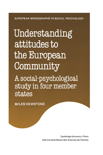 Understanding Attitudes to the European Community; A Social-Psychological Study in Four Member States (Paperback) 9780521154956