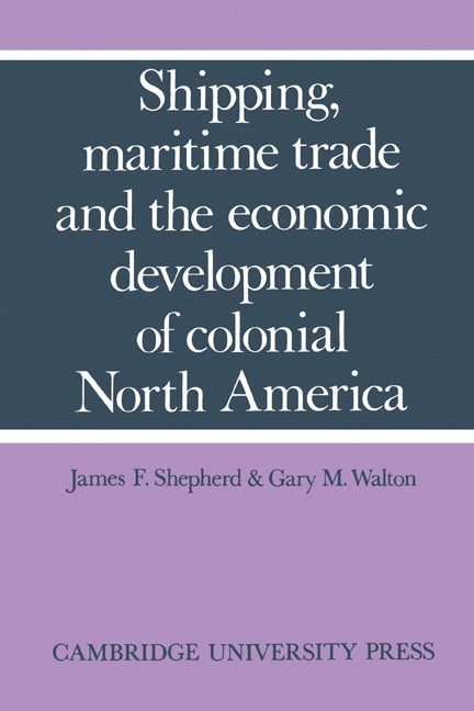 Shipping, Maritime Trade and the Economic Development of Colonial North America (Paperback) 9780521169424