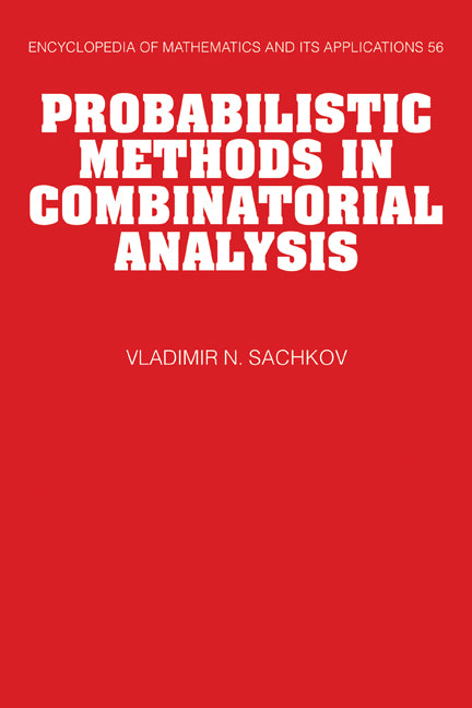 Probabilistic Methods in Combinatorial Analysis (Paperback) 9780521172776